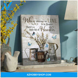 Moosfy Butterfly Canvas When Someone We Love Is In Heaven Wall Art Decor | Wrap Canvas Ready To Hang