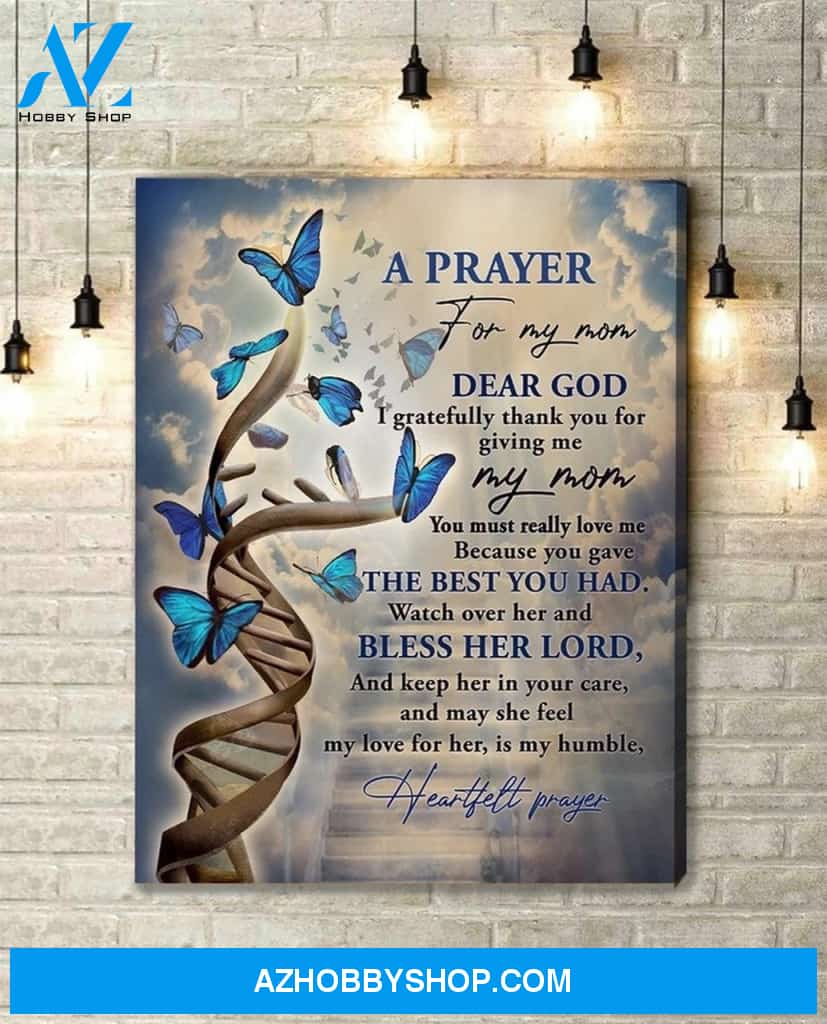 Moosfy Canvas - Butterfly A Prayer For My Mom, Memorial Gift