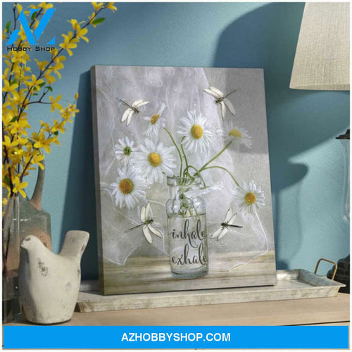 Moosfy Canvas | Dragonfly Inhale Exhale Wrap Canvas Ready To Hang
