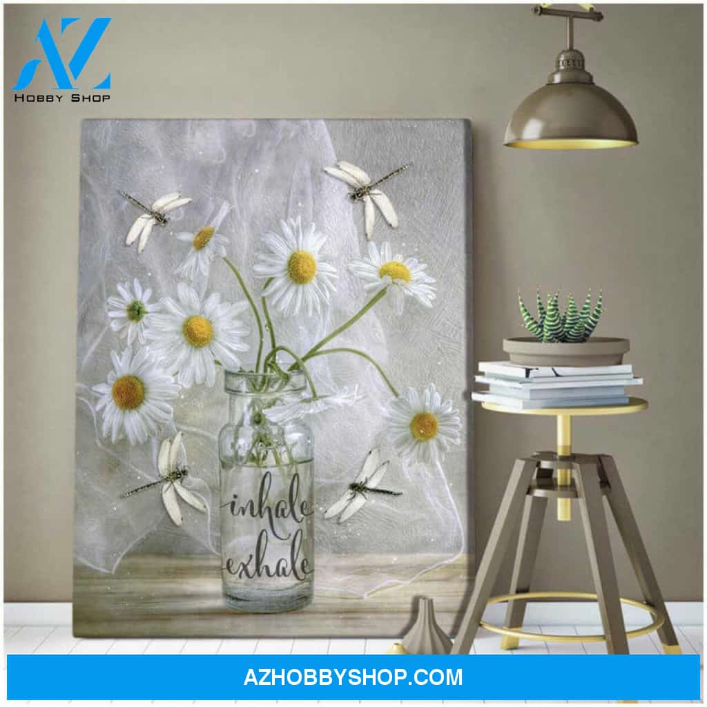 Moosfy Canvas | Dragonfly Inhale Exhale Wrap Canvas Ready To Hang
