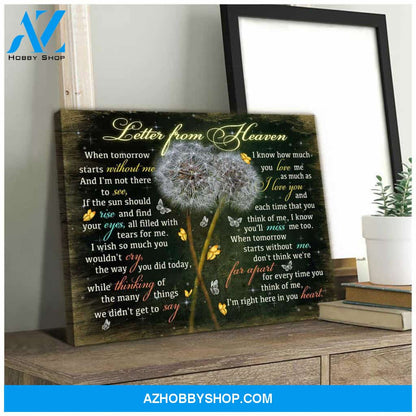 Moosfy Letter From Heaven | Butterflies Memorial Canvas Wall Art Decor| Wrap Canvas Ready To Hang