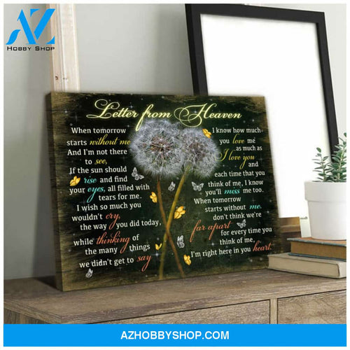 Moosfy Letter From Heaven | Butterflies Memorial Canvas Wall Art Decor| Wrap Canvas Ready To Hang