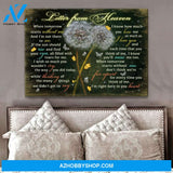 Moosfy Letter From Heaven | Butterflies Memorial Canvas Wall Art Decor| Wrap Canvas Ready To Hang