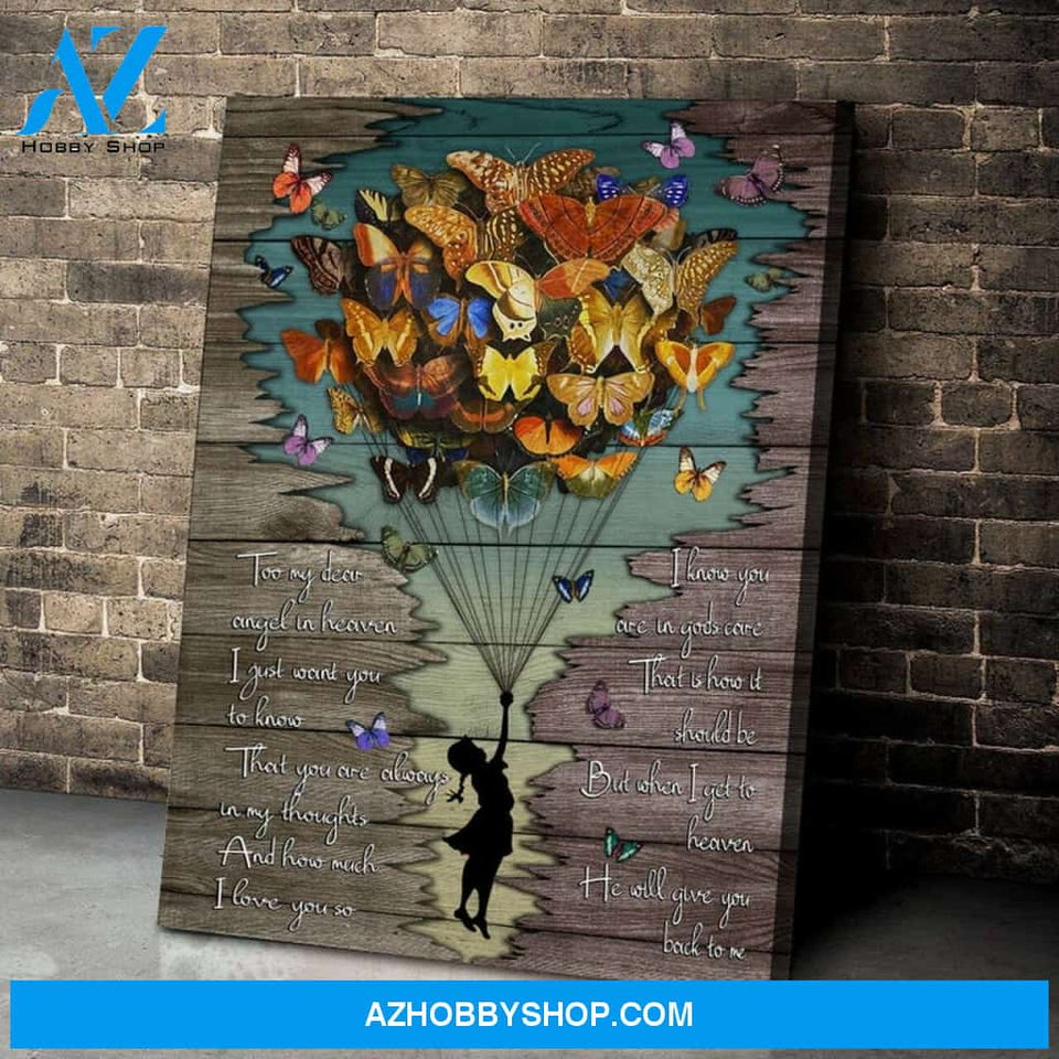 Moosfy Memorial Canvas - Butterfly To My Dear Angel In Heaven