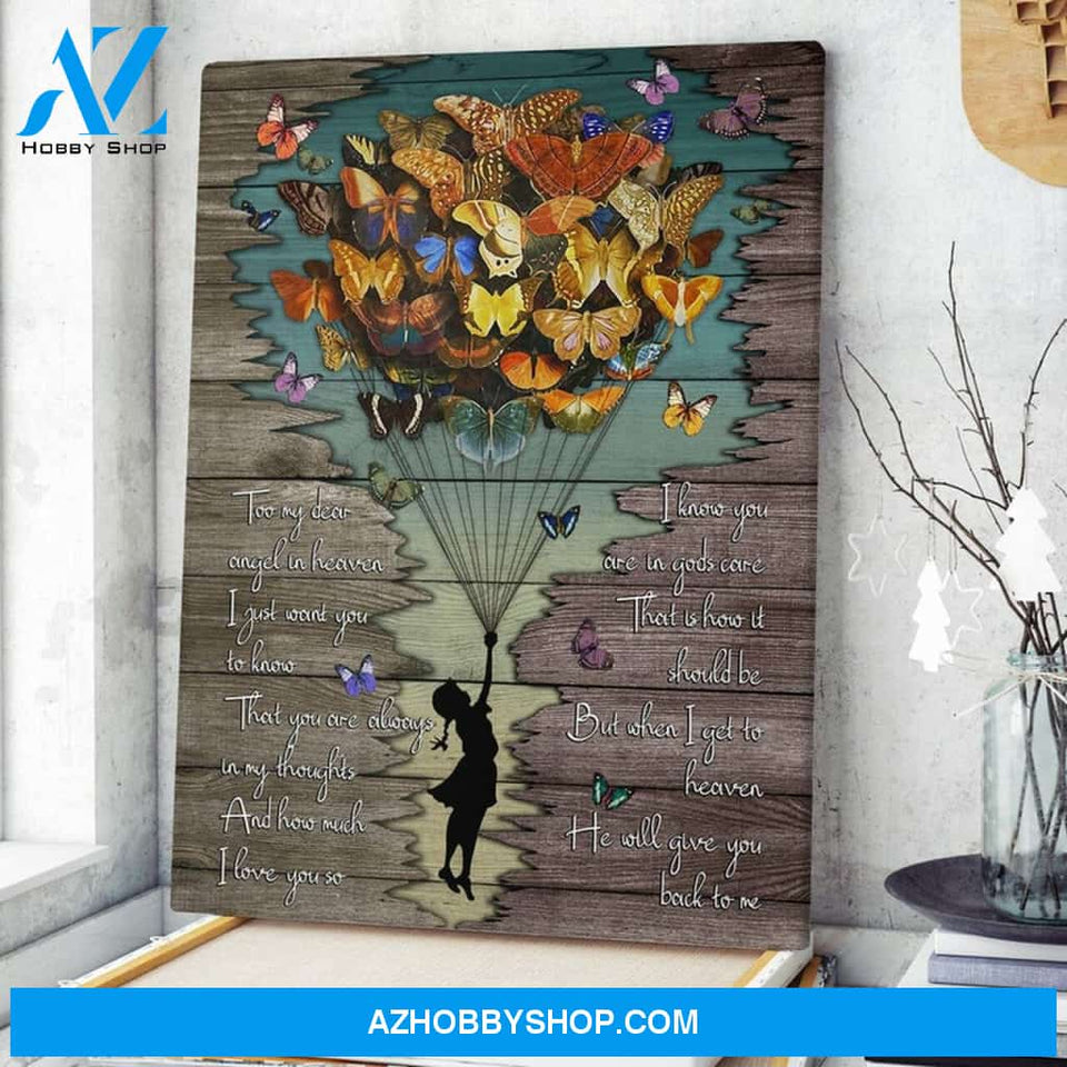 Moosfy Memorial Canvas - Butterfly To My Dear Angel In Heaven