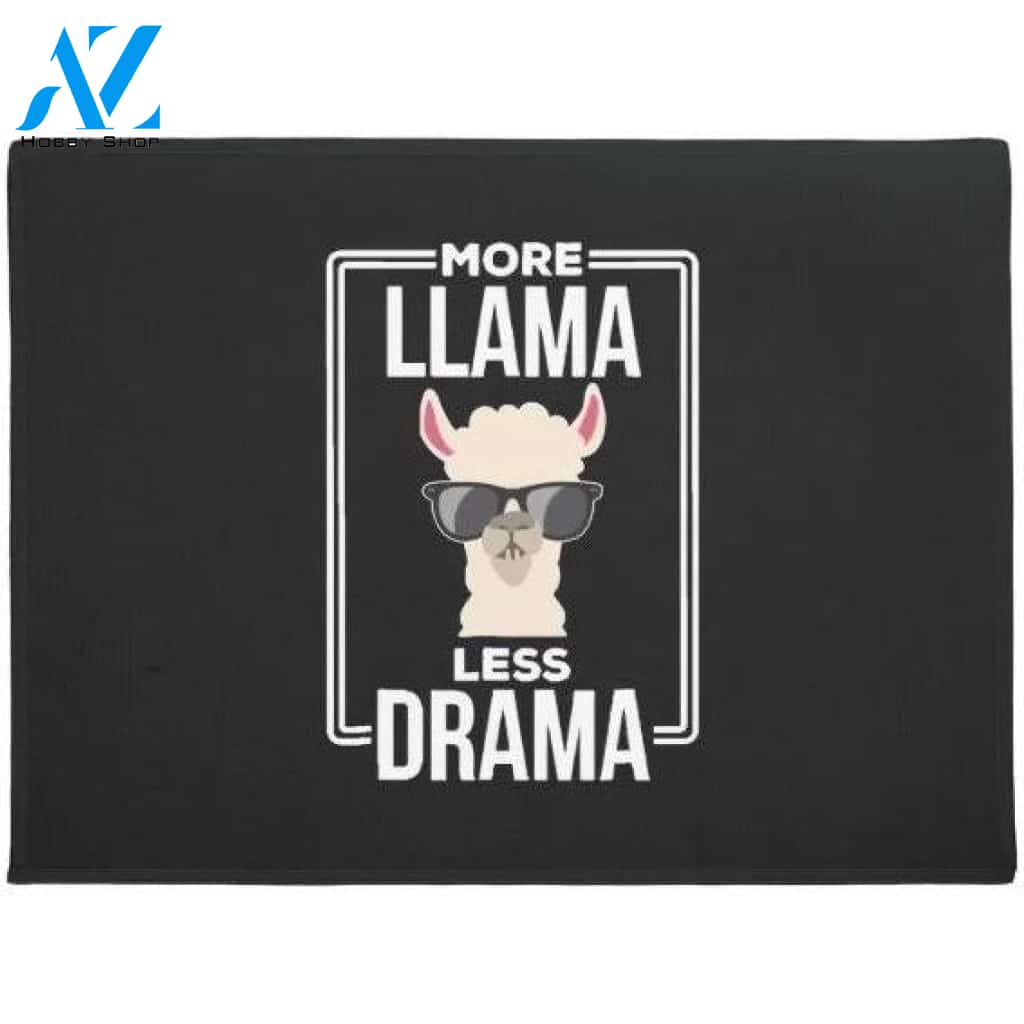 More Llama Less Drama Llama Funny Indoor and Outdoor Doormat Warm House Gift Welcome Mat Gift for Friend Family