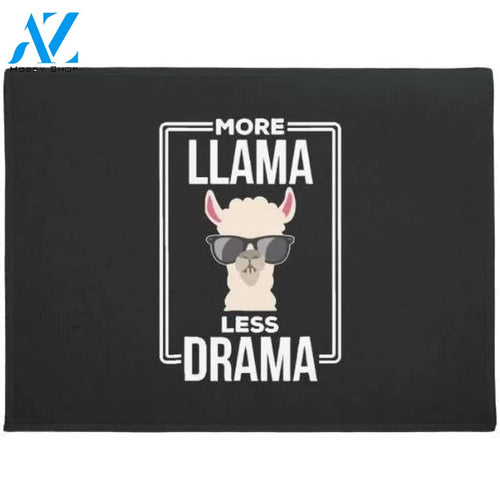 More Llama Less Drama Llama Funny Indoor and Outdoor Doormat Warm House Gift Welcome Mat Gift for Friend Family