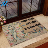 More Than One Mom - LGBT Support Coir Pattern Print Doormat