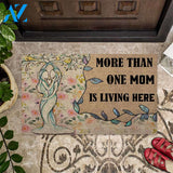 More Than One Mom - LGBT Support Coir Pattern Print Doormat