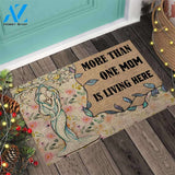 More Than One Mom - LGBT Support Coir Pattern Print Doormat