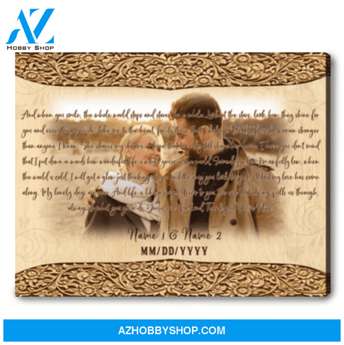 Most Popular First Dance Songs Wedding Custom Song Lyrics Gift Custom Printed Canvas Art