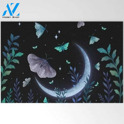 Moth Garden Insect Doormat Indoor and Outdoor Doormat Entrance Rug Sweet Home Decor Housewarming Gift Gift for Butterfly Lovers Insect Lovers Gift Idea