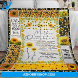 Mother And Daughter It'S Special Bond Sunflower Blanket, Sunflower Blanket, Gift For Her, Blanket Gift