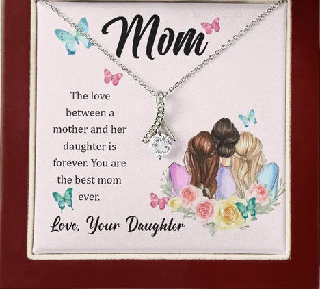 Mother And Daughter Love Is Forever Alluring Beauty Necklace Earring Set