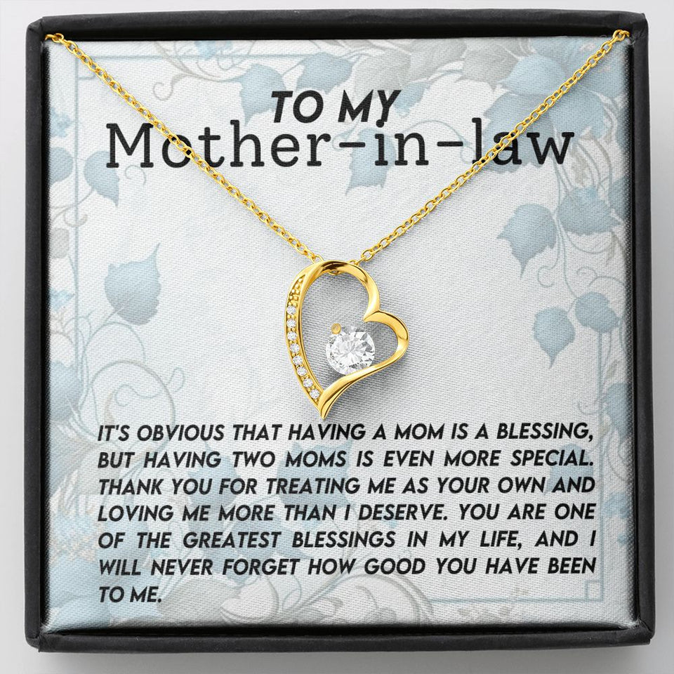 Mother In Law Blessing  Forever Love Heart Necklace