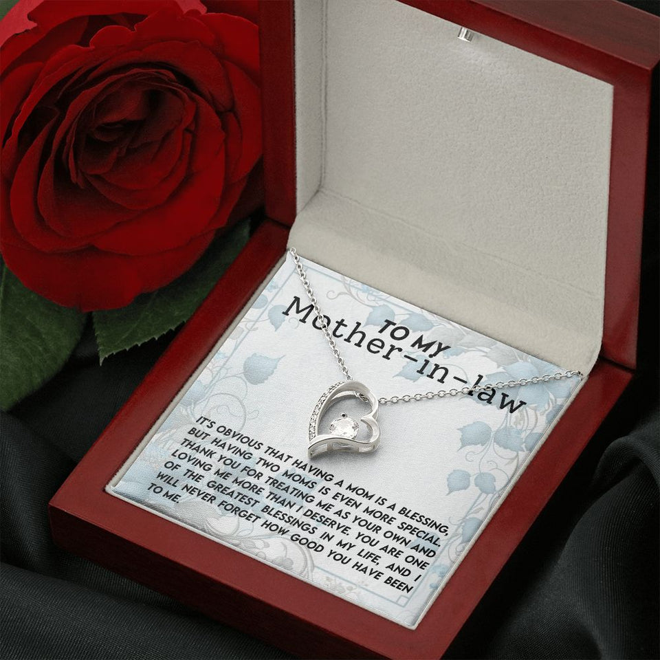 Mother In Law Blessing  Forever Love Heart Necklace