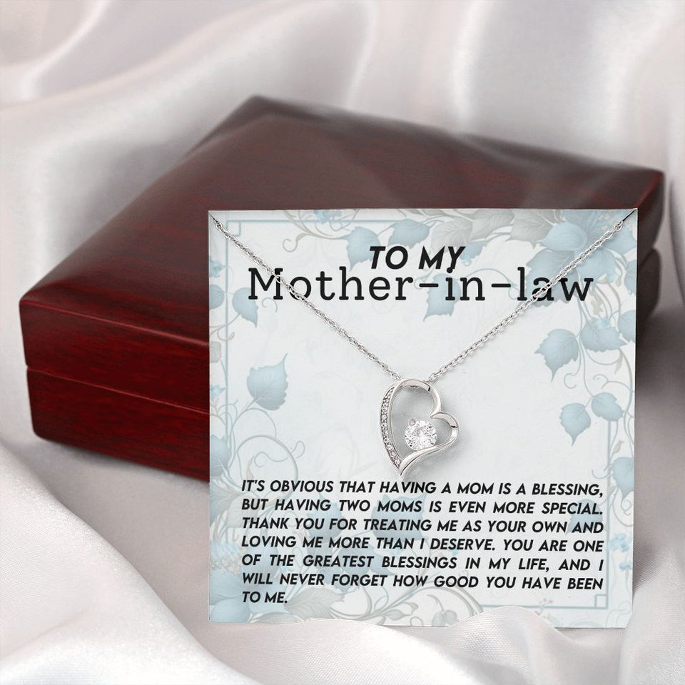 Mother In Law Blessing  Forever Love Heart Necklace