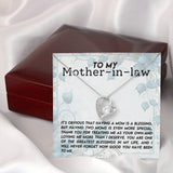 Mother In Law Blessing  Forever Love Heart Necklace