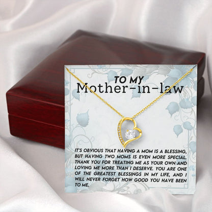 Mother In Law Blessing  Forever Love Heart Necklace