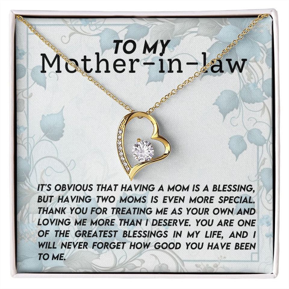 Mother In Law Blessing  Forever Love Heart Necklace
