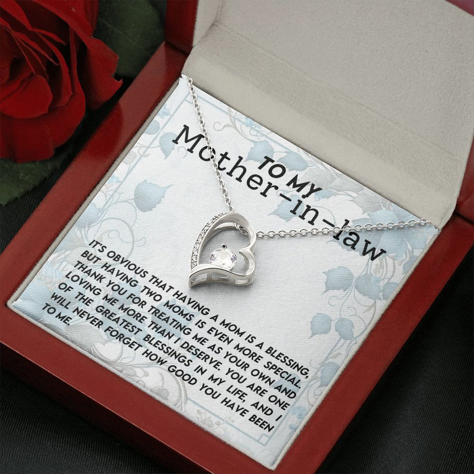 Mother In Law Blessing  Forever Love Heart Necklace