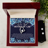 Mother in Law Forever Love Heart Necklace Earring Set