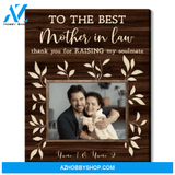 Mother in Law Gifts from Son in law Customized Mothers Day Canvas Print