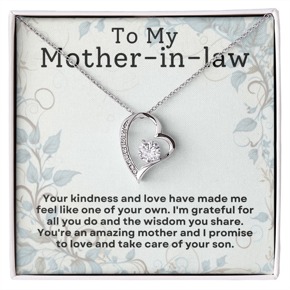 Mother In Law Kindness Forever Love Heart Necklace