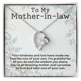 Mother In Law Kindness Forever Love Heart Necklace