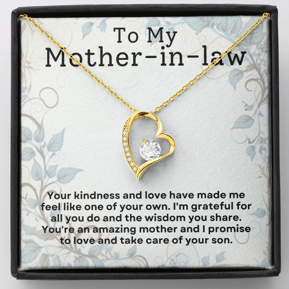 Mother In Law Kindness Forever Love Heart Necklace