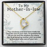 Mother In Law Kindness Forever Love Heart Necklace