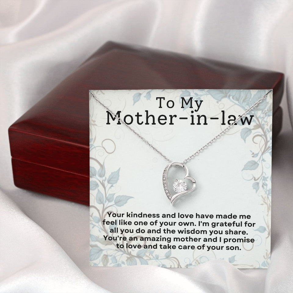 Mother In Law Kindness Forever Love Heart Necklace