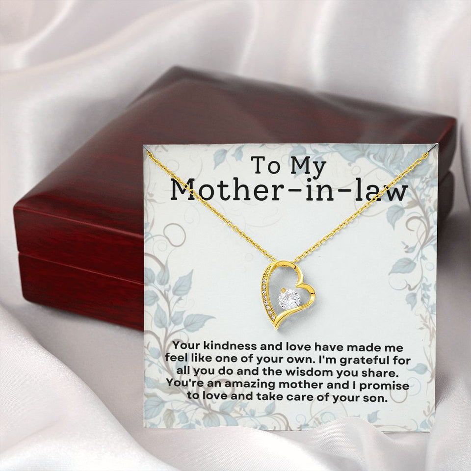 Mother In Law Kindness Forever Love Heart Necklace