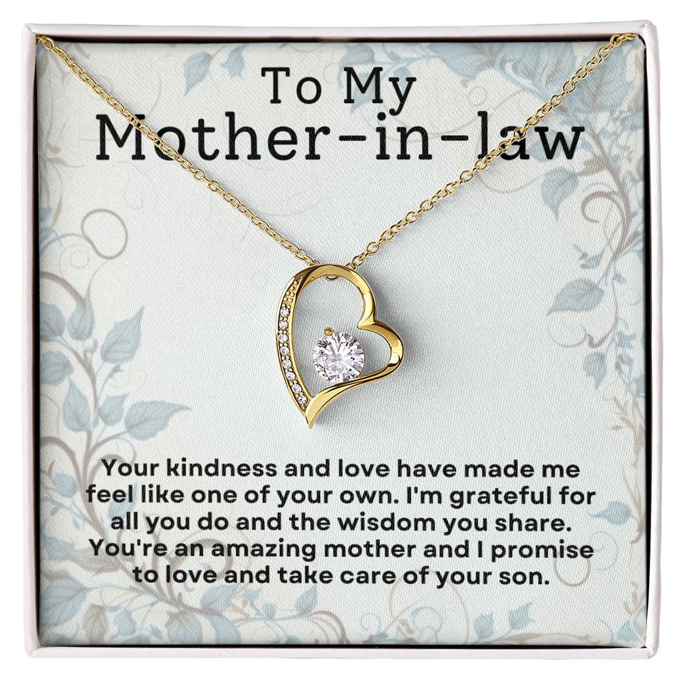 Mother In Law Kindness Forever Love Heart Necklace