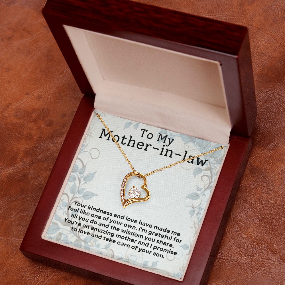 Mother In Law Kindness Forever Love Heart Necklace