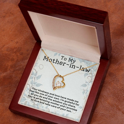 Mother In Law Kindness Forever Love Heart Necklace