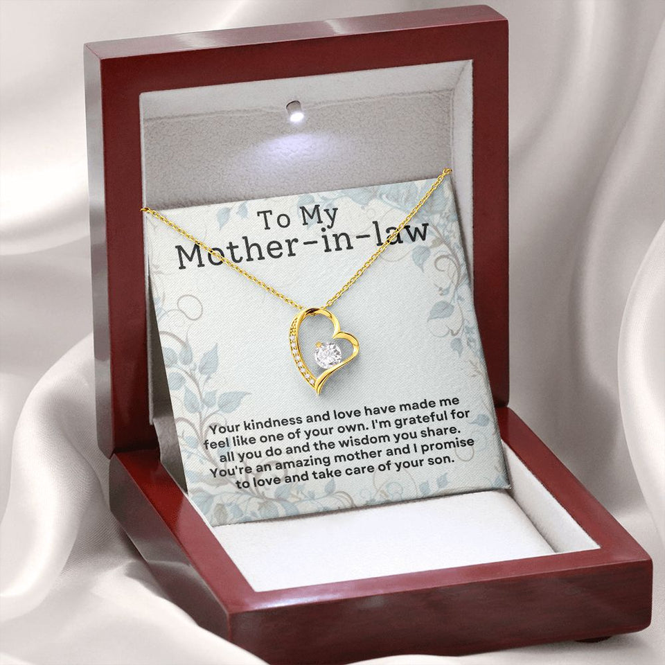 Mother In Law Kindness Forever Love Heart Necklace