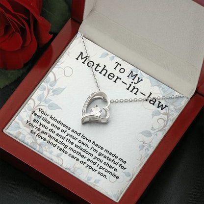 Mother In Law Kindness Forever Love Heart Necklace