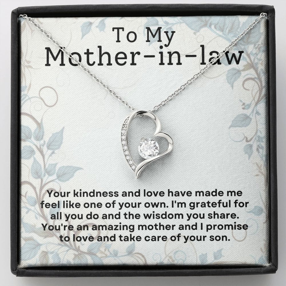 Mother In Law Kindness Forever Love Heart Necklace