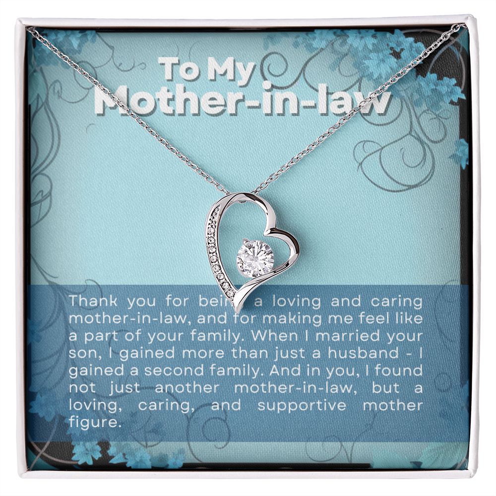 Mother In Law Thank You Forever Love Heart Necklace