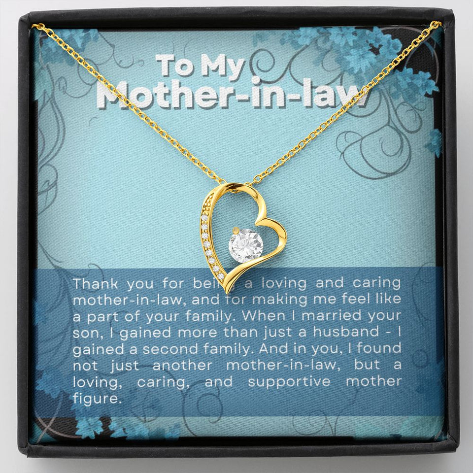 Mother In Law Thank You Forever Love Heart Necklace