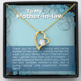 Mother In Law Thank You Forever Love Heart Necklace