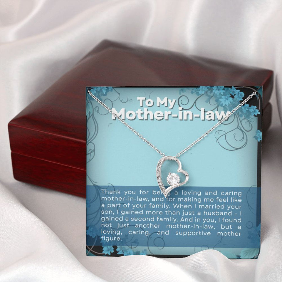 Mother In Law Thank You Forever Love Heart Necklace