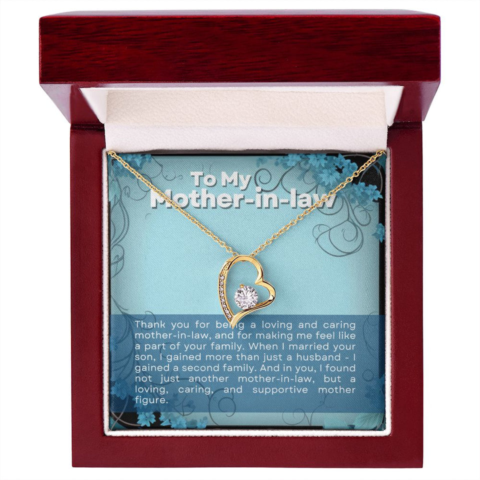 Mother In Law Thank You Forever Love Heart Necklace