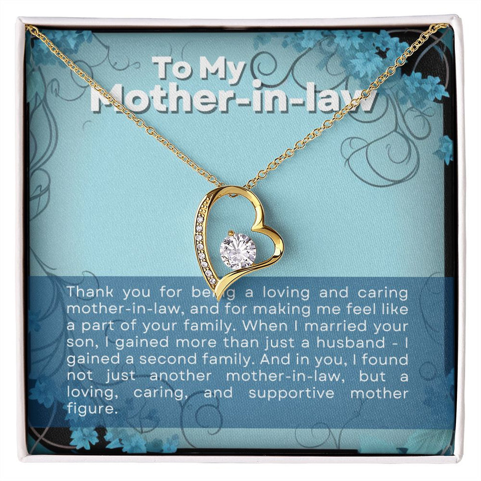 Mother In Law Thank You Forever Love Heart Necklace