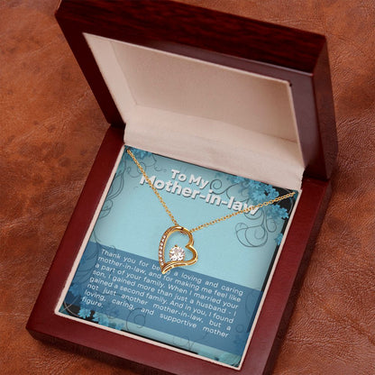 Mother In Law Thank You Forever Love Heart Necklace