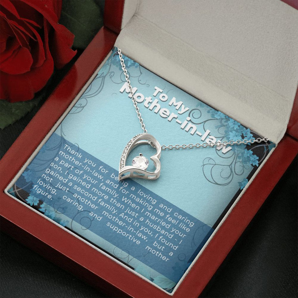 Mother In Law Thank You Forever Love Heart Necklace