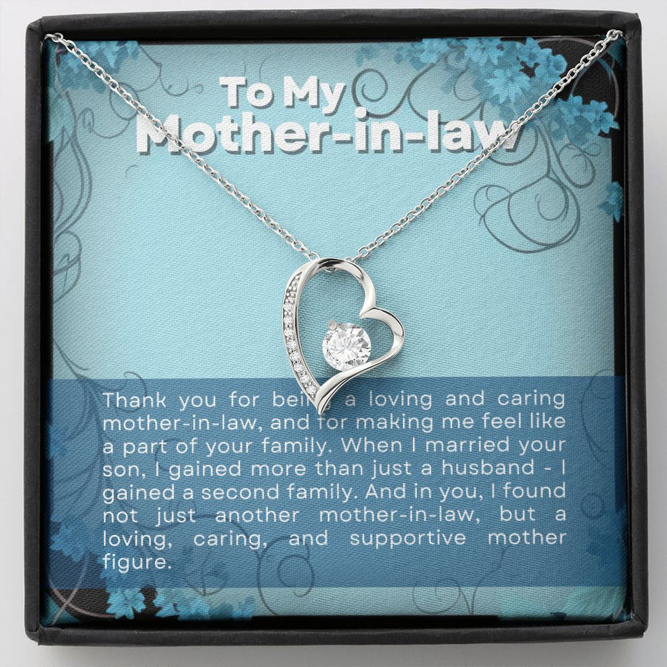 Mother In Law Thank You Forever Love Heart Necklace
