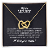 Mother Joy and Tears Interlocking Hearts Necklace