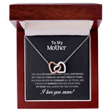 Mother Joy and Tears Interlocking Hearts Necklace